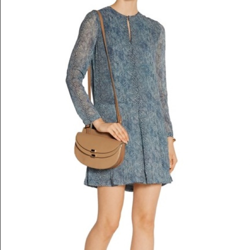 Tory Burch Python Snake Print Silk Georgette Long… - image 1